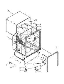 Tub And Frame Parts parts for Kenmore Dishwasher 665.12413N410 (66512413N410, 665 12413N410) from AppliancePartsPros.com