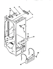 Refrigerator Liner parts for Kenmore Refrigerator 106.9502820 (1069502820, 106 9502820) from AppliancePartsPros.com