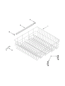 Upper Rack And Track Parts parts for Kenmore Dishwasher 665.12413N410 (66512413N410, 665 12413N410) from AppliancePartsPros.com