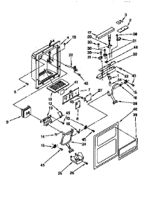 Dispenser Front parts for Kenmore Refrigerator 106.9502820 (1069502820, 106 9502820) from AppliancePartsPros.com