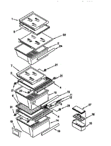 Refrigerator Shelf parts for Kenmore Refrigerator 106.9502820 (1069502820, 106 9502820) from AppliancePartsPros.com