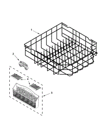 Lower Rack Parts parts for Kenmore Dishwasher 665.12723K310 (66512723K310, 665 12723K310) from AppliancePartsPros.com