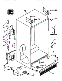 Cabinet parts for Kenmore Refrigerator 106.9502820 (1069502820, 106 9502820) from AppliancePartsPros.com