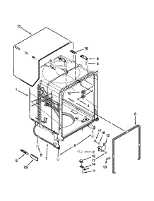 Tub And Frame Parts parts for Kenmore Dishwasher 665.12723K310 (66512723K310, 665 12723K310) from AppliancePartsPros.com