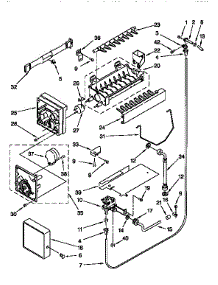Icemaker parts for Kenmore Refrigerator 106.9502820 (1069502820, 106 9502820) from AppliancePartsPros.com
