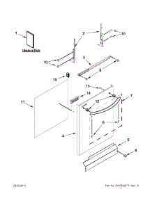 Door And Panel Parts parts for Kenmore Dishwasher 665.12723K310 (66512723K310, 665 12723K310) from AppliancePartsPros.com