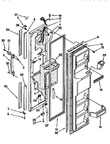 Freezer Door parts for Kenmore Refrigerator 106.9500720 (1069500720, 106 9500720) from AppliancePartsPros.com