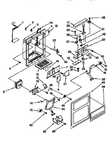 Dispenser Front parts for Kenmore Refrigerator 106.9500720 (1069500720, 106 9500720) from AppliancePartsPros.com