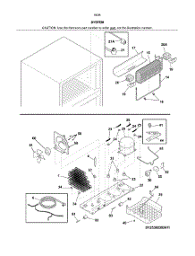 System parts for Kenmore Refrigerator 253.60389413 (25360389413, 253 60389413) from AppliancePartsPros.com