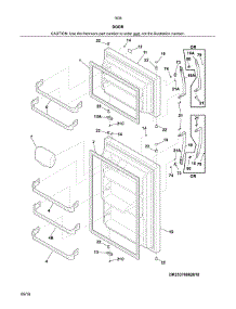 Door parts for Kenmore Refrigerator 253.70085610 (25370085610, 253 70085610) from AppliancePartsPros.com