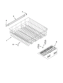 Upper Rack And Track Parts parts for Kenmore Dishwasher 665.13023K111 (66513023K111, 665 13023K111) from AppliancePartsPros.com