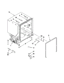 Tub And Frame Parts parts for Kenmore Dishwasher 665.13023K111 (66513023K111, 665 13023K111) from AppliancePartsPros.com