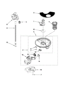 Pump And Motor Parts parts for Kenmore Dishwasher 665.13023K111 (66513023K111, 665 13023K111) from AppliancePartsPros.com