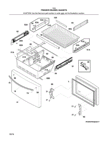Freezer Drawer, Baskets parts for Kenmore Refrigerator 253.7034241A (2537034241A, 253 7034241A) from AppliancePartsPros.com