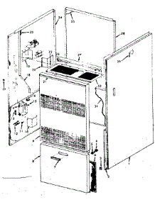 Cabinet parts for Kenmore Furnace 867.762220 (867762220, 867 762220) from AppliancePartsPros.com