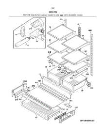 Shelves parts for Kenmore Refrigerator 253.70413418 (25370413418, 253 70413418) from AppliancePartsPros.com