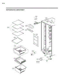 Refrigerator Compartment Parts parts for Kenmore Refrigerator 795.51833412 (79551833412, 795 51833412) from AppliancePartsPros.com