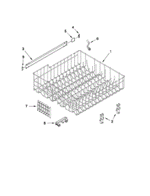 Upper Rack And Track Parts parts for Kenmore Dishwasher 662.13039K112 (66213039K112, 662 13039K112) from AppliancePartsPros.com