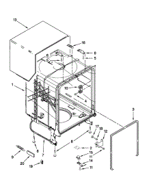 Tub And Frame Parts parts for Kenmore Dishwasher 662.13279K112 (66213279K112, 662 13279K112) from AppliancePartsPros.com