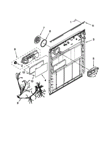 Inner Door Parts parts for Kenmore Dishwasher 662.13279K112 (66213279K112, 662 13279K112) from AppliancePartsPros.com