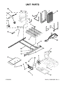 Unit Parts parts for Kenmore Refrigerator 106.51793412 (10651793412, 106 51793412) from AppliancePartsPros.com