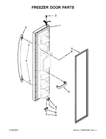 Freezer Door Parts parts for Kenmore Refrigerator 106.51793412 (10651793412, 106 51793412) from AppliancePartsPros.com