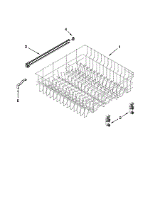 Upper Rack And Track Parts parts for Kenmore Dishwasher 662.13272K112 (66213272K112, 662 13272K112) from AppliancePartsPros.com