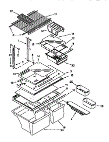 Shelf parts for Kenmore Refrigerator 106.9658415 (1069658415, 106 9658415) from AppliancePartsPros.com