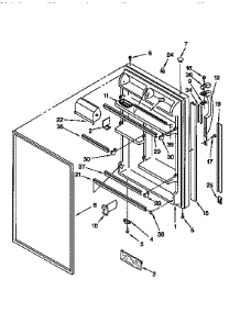 Refrigerator Door parts for Kenmore Refrigerator 106.9658611 (1069658611, 106 9658611) from AppliancePartsPros.com