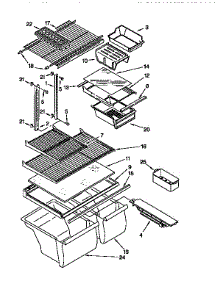 Shelf parts for Kenmore Refrigerator 106.9658285 (1069658285, 106 9658285) from AppliancePartsPros.com