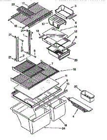 Shelf parts for Kenmore Refrigerator 106.9758284 (1069758284, 106 9758284) from AppliancePartsPros.com