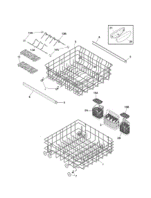 Racks parts for Kenmore Dishwasher 587.15372100B (58715372100B, 587 15372100B) from AppliancePartsPros.com