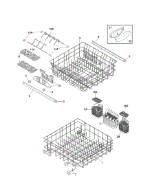 Racks parts for Kenmore Dishwasher 587.15389100B (58715389100B, 587 15389100B) from AppliancePartsPros.com