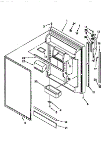 Refrigerator Door parts for Kenmore Refrigerator 106.9671681 (1069671681, 106 9671681) from AppliancePartsPros.com