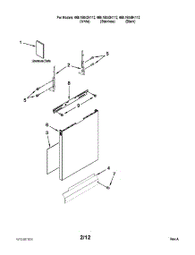 Door And Panel Parts parts for Kenmore Dishwasher 665.15043K112 (66515043K112, 665 15043K112) from AppliancePartsPros.com