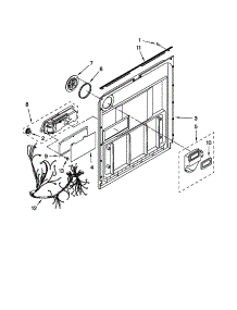 Door Parts parts for Kenmore Dishwasher 665.15043K112 (66515043K112, 665 15043K112) from AppliancePartsPros.com