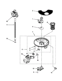 Pump, Washarm And Motor Parts parts for Kenmore Dishwasher 665.15042K112 (66515042K112, 665 15042K112) from AppliancePartsPros.com