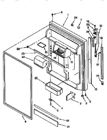 Refrigerator Door parts for Kenmore Refrigerator 106.9659722 (1069659722, 106 9659722) from AppliancePartsPros.com