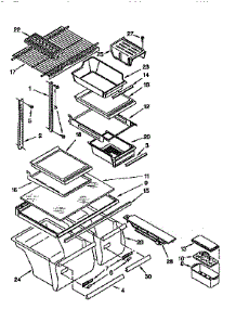 Shelf parts for Kenmore Refrigerator 106.9659723 (1069659723, 106 9659723) from AppliancePartsPros.com