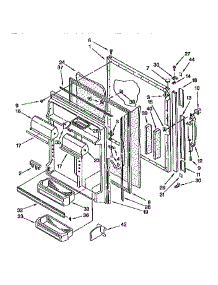 Refrigerator Door parts for Kenmore Refrigerator 106.9651880 (1069651880, 106 9651880) from AppliancePartsPros.com