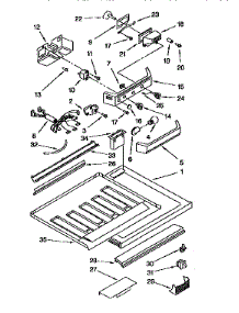 Compartment Separator parts for Kenmore Refrigerator 106.9651880 (1069651880, 106 9651880) from AppliancePartsPros.com