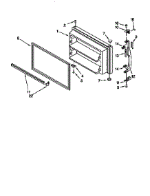 Freezer Door parts for Kenmore Refrigerator 106.9658225 (1069658225, 106 9658225) from AppliancePartsPros.com