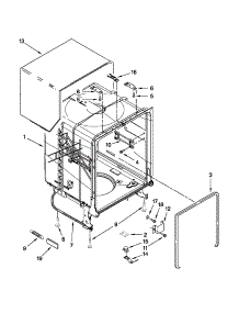 Tub And Frame Parts parts for Kenmore Dishwasher 665.13289K111 (66513289K111, 665 13289K111) from AppliancePartsPros.com