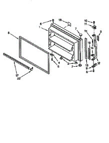 Freezer Door parts for Kenmore Refrigerator 106.9650612 (1069650612, 106 9650612) from AppliancePartsPros.com