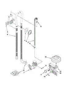 Fill, Drain And Overfill Parts parts for Kenmore Dishwasher 665.13283K112 (66513283K112, 665 13283K112) from AppliancePartsPros.com