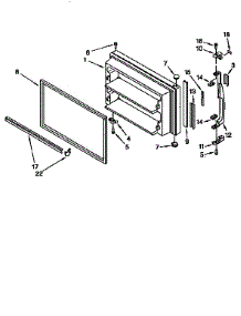 Freezer Door parts for Kenmore Refrigerator 106.9658413 (1069658413, 106 9658413) from AppliancePartsPros.com