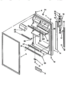 Refrigerator Door parts for Kenmore Refrigerator 106.9658413 (1069658413, 106 9658413) from AppliancePartsPros.com