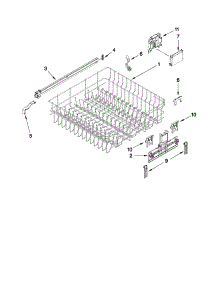 Upper Rack And Track Parts parts for Kenmore Dishwasher 665.13044K111 (66513044K111, 665 13044K111) from AppliancePartsPros.com