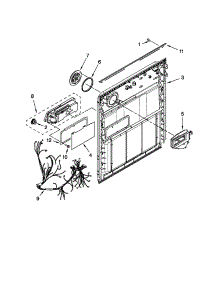Inner Door Parts parts for Kenmore Dishwasher 665.13033K111 (66513033K111, 665 13033K111) from AppliancePartsPros.com