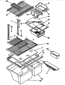 Shelf parts for Kenmore Refrigerator 106.9658213 (1069658213, 106 9658213) from AppliancePartsPros.com